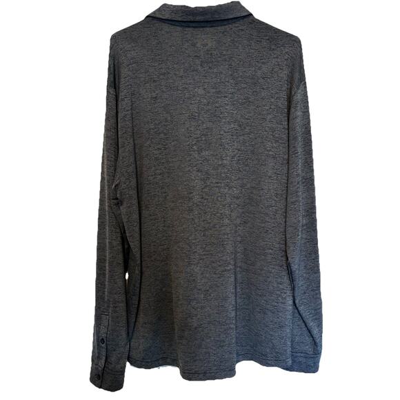 Under Armour Shirt Men’s 2XL Navy Loose Buttons Pullover Heatgear Athleisure - Picture 3 of 4